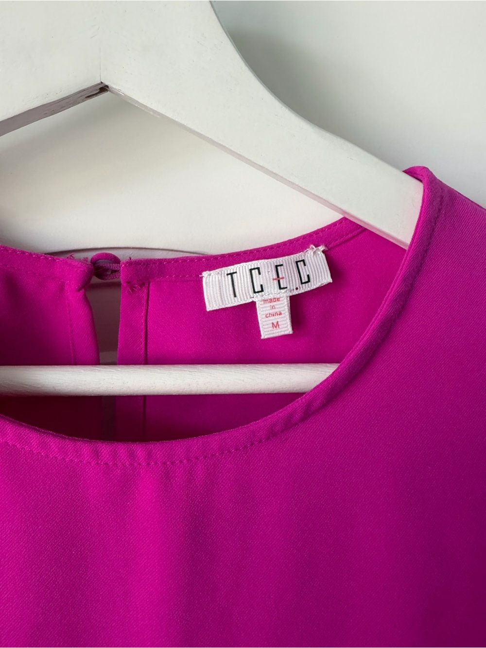 TCEC Bright Pink Ruffle Shift Dress - Picture 6 of 7